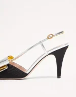 Valentino Bowow Slingback Pumps In Moirè Fabric 85Mm - Image 2